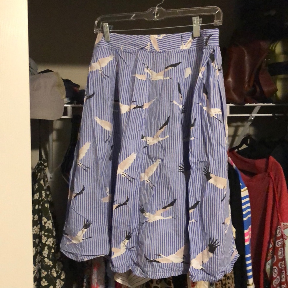 Target- WHO WHAT WEAR Striped A-Line Crane Skirt